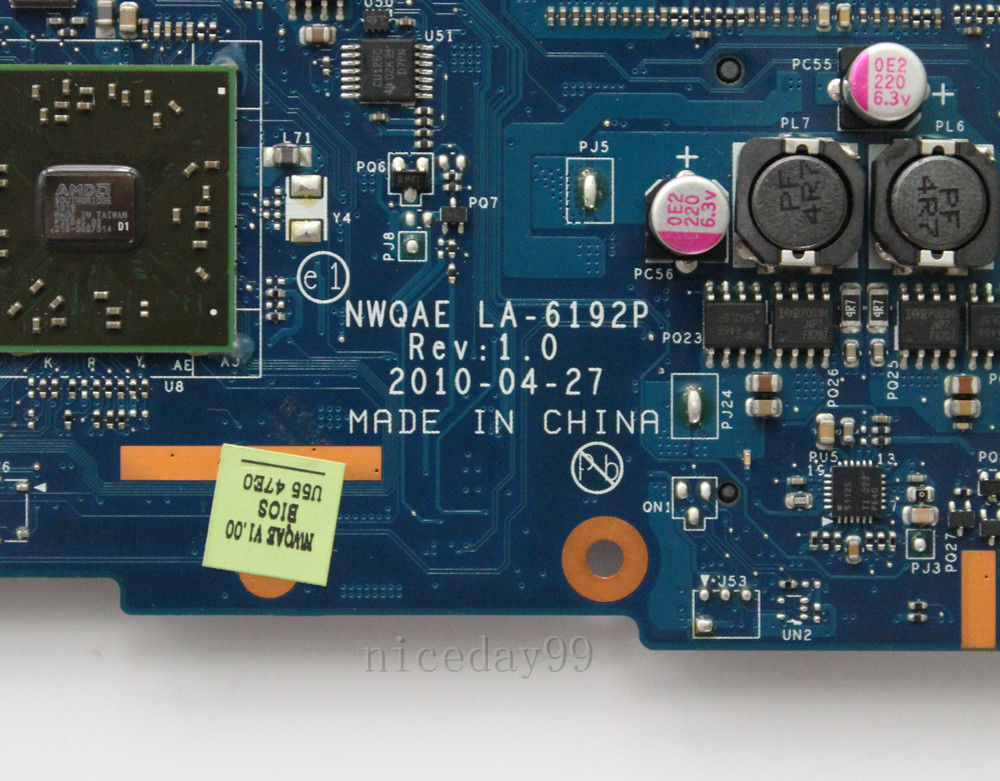 Toshiba Satellite A665D AMD-Motherboard NWQAE LA-6192P LA6192P